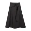 Falda de traje para mujer Feiyuan, elegante y estilosa, estilo casual de negocios para ir al trabajo, nueva falda de línea A versátil de color liso para otoño e invierno