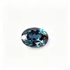 Piedra Alejandrita Cambiante de Color de Gema Cultivada Wuzhou con Base Verde, Piedra Suelta Incrustada, Especificaciones Completas, Modelo Nuevo, Al Por Mayor