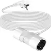 Regleta de Tres Tomas Enchufe Cable de Alimentación Estándar Europeo, Cable de Extensión Estilo Europeo de Tres Conductores de Cobre Puro, Cable de Enchufe AC para Hogar