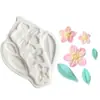 Molde de silicona para borde de pastel de fondant para hornear DIY, guirnalda de hojas de rosa, corona, molde de silicona, molde de chocolate