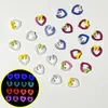 Nova joia de unha luminosa com furo em forma de coração de amor, acessórios DIY feitos à mão para unhas de verão, atacado