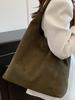 Bolso Grande Relajante para Mujer 2025 Nuevo Otoño Bolso de Hombro para el Trabajo Bolso Tote Cubo de Gamuza