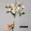 Nuevo Producto Burbuja Rosa 3 Rosas Ramo Pequeño Flor Artificial para el Hogar Decoración de Sala de Estar Accesorios para Fotografía Flores Artificiales Falsas