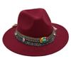 Ebay Sombrero de Copa Estilo Étnico Decoración de Gema Sombrero de Jazz Sombrero de Fieltro para Hombre y Mujer Sombrero de Felpa Mongol Sombrero Fedola Moderno