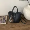 Bolso Cubo de Diseño de Nicho Retro Francés para Mujer, Bolso de Mano con Patrón de Lichi, Bolso de Hombro Cruzado de Moda para Viajes