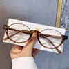 Marco Inferior Retro Británico Marco Ovalado Pequeño Modelo para Mujer Se Puede Equipar con Grado de Miopía Color Carey Marco para Ojos Nerd Literario