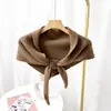 Chal de Lana Tejido Estilo Coreano Abrigo de Otoño Cuello Falso Nudo de Otoño e Invierno Bufanda Pequeña Bufanda Triangular para Mujer Capa