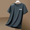 [Exclusivo Privado] Top Deportivo Casual de Lujo Ligero para Verano, Cuello Redondo, Malla de Seda de Hielo, Manga Corta, Secado Rápido, Transpirable para Hombre