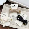 Pinza para el pelo con lazo de pedrería estilo Chanel Arco del Triunfo, Pinza lateral con letra, Pinza para flequillo, Accesorios para el cabello al por mayor