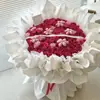 Buquê de Flores Preservadas Gradiente Rosa para Namorada Melhor Amiga Flor de Sabão Simulada Presente de Formatura Aniversário