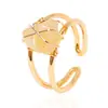 Anillo de Alambre de Cristal Natural Nuevo de Verano Anillo de Piedra Cruda Irregular Anillo Hecho a Mano Accesorios de Piedras Naturales de Colores Venta al por Mayor