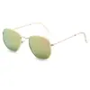 Nuevas Gafas de Sol Poligonales con Montura de Metal Tendencia Europea y Americana Montura Pequeña Color Deslumbrante Mercurio Gafas de Sol Oceánicas