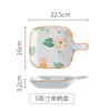 Vajilla de Cerámica Zhi Qiu Plato de Celebridad de Internet Tazón Plato de Mesa para el Hogar Tazón de Sopa de Alta Apariencia Tazón de Arroz Cuchara Juego de Tazones Pequeños Frescos para Postre
