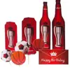 Pastel de Botella de Cerveza de Verano Tarjeta Bandera de Cumpleaños Decoración de Futbol Americano Decoración Enchufable de Baloncesto Diseño de Escena