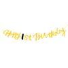 Bandera Digital de Letra Brillante de una Pieza Banner Dorado de Edad Cumpleaños Suministros de Decoración Feliz Cumpleaños