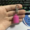 Llavero con clip portátil para tapa de bálsamo labial GLOSSGRL Tapa para llavero de brillo de labios