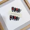 Daiyueda Unhas Vestíveis Puras Feitas à Mão Outono e Inverno Novo Olho de Diabo Manicure Francesa Olho de Gato Totalmente Pintada à Mão Patch
