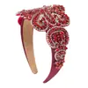 Diadema Estilo Barroco Vintage con Pedrería, Diadema Ancha Versátil con un Toque de Lujo para Fiestas de Baile y Banquetes