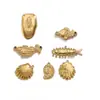 Pingente de Aço Inoxidável Banhado a Ouro 18K Estilo Oceano Pingente Artesanal DIY Joias Versáteis Acessórios Personalizados de Alta Qualidade Atacado