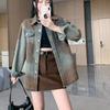 Camisa de mezclilla vieja degradada vintage para mujer Primavera y Otoño 2024 Nueva Suelta Moderna Marca Diseño Urbano Chaqueta Camisa