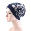 Gorro Transfronterizo con Flor Lateral, Gorro Pañuelo, Gorro de Quimioterapia, Gorro Postparto, Gorro Protector para el Cabello, Gorro Transfronterizo de Amazon Jdt-515