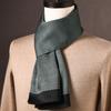 Lenço de Seda de Amora de Alta Qualidade para Homem Lenço de Seda Primavera Outono e Inverno Estilo Chinês Listra Longa Presente de Negócios para Namorado