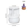 Cross-border Halloween diy resina epóxi molde de silicone artesanal aromaterapia gesso três peças abóbora molde vela