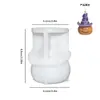 Vela de aromaterapia hecha a mano para bricolaje herramienta de lijado de epoxi sombrero mágico de Halloween cabeza de calabaza de tres piezas desmoldeo fácil molde de silicona