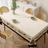 Mantel Estilo Wabi-Sabi 2025 Nuevo Modelo Impermeable a Prueba de Aceite Lavable Tela de Hilo Protector de Mesa Mantel de Mesa de Comedor de Lujo Sencillo