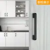Maçaneta Preta Estilo Americano, Maçaneta Estendida para Porta de Guarda-Roupa, Maçaneta para Porta de Gaveta e Armário, Maçaneta Pequena Simples Espessa Sólida
