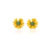 Versión coreana de pendientes de margaritas con aguja de plata S925 2022, pequeños pendientes de flores frescas y lindas, pendientes de corazón de niña dulce