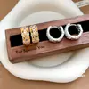 ¡Hebilla de bucle de racimo de flores! Aretes de botón redondos de flor de circón chapados en oro real aretes simples y elegantes joyería de oreja exquisita y versátil para mujeres