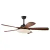 Luz de ventilador LED retro, luz de techo silenciosa, luz de ventilador de techo para comedor, dormitorio, estudio, accesorio de iluminación de dormitorio principal de alto brillo para proteger los ojos