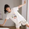 Pijama Refrescante Vit Girl para Mujer Traje de Verano de Manga Corta Estilo Hada Casual Todo Fósforo Ropa de Casa