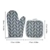 Guantes de cocina sencillos de algodón y lino para microondas, guantes de horno gruesos resistentes a altas temperaturas, guantes de horneado para el hogar, venta al por mayor desde el fabricante