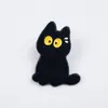 Broche de Gato Negro de Metal de Dibujos Animados Lindo Broche Creativo de Animal Pequeño Accesorios de Insignia Elegante para Mochila Ropa