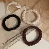 Goma para el pelo súper suave con tacto de alta gama, estilo coreano, alta elasticidad, adecuada para coletas altas, no daña el cabello, goma elástica para el pelo