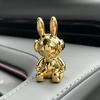 Pasta Roja para Internet Adornable Chapado UV Nórdico Conejo Oso de Orejas Largas Adornos para Coche Objetos Decorativos para el Hogar Transfronterizo
