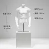 Maniquí de Medio Cuerpo Negro y Blanco para Exhibición de Ropa de Hombre Tienda de Ropa Accesorios para Tienda de Ropa Maniquí de Cuerpo Completo