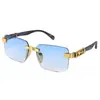 Gafas de Sol Modernas y de Moda para Mujer Verano Cuadradas Redondas Cara Delgada Aspecto Protector Solar Gafas de Sol 131 Bb03 6
