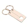 Llavero de Acero Inoxidable Largo con Forma de Medio Corazón para Pareja, Personalizable con Grabado, Colgante para Llavero DIY, Llavero Personalizado con Grabado
