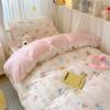 Juego de Tres Piezas para Cama de Dormitorio Estudiantil Algodón Puro Juego de Cama de Cuatro Piezas 2025 Nuevo Funda de Edredón Individual Sábana Ropa de Cama
