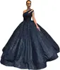 Vestido de Noche Lujoso con Lentejuelas y Dobladillo Amplio, Vestido Largo que Favorece la Figura, Adecuado para Banquetes en Almacenes en el Extranjero, Actuaciones en Escenario y Desfiles de Moda, Vestido Largo Abullonado