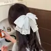 Presilha de cabelo laço de renda azul claro delicado presilha pequena fresca para rabo de cavalo presilha garra para cabelo meio preso presilha de mola grampo de cabelo acessórios de cabelo