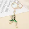 Moda Europea y Americana Rana de Diamante Llavero Colgante Personalidad de Nicho Cadena de Bolso Colgante para Teléfono Móvil Joyería Regalo Pequeño