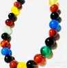 Fornecido Diretamente pelo Fabricante, Contas Redondas de Ágata Natural, Contas Florais Coloridas, Contas para Joias DIY, Acessórios para Colares e Pulseiras, Decoração