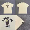 Marca da moda atacado transfronteiriço para comércio exterior Amazon: camiseta de manga curta tubarão de alta resistência, camiseta cabeça de macaco BAPE