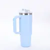 Amazon segunda generación taza de hielo de 40 oz doble vacío con pajilla termo taza de gran capacidad portátil para coche