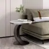 Mesa de centro de pedra sinterizada de luxo leve italiana oval artística moderna simples para sala de estar apartamento pequeno combinação de mesa de centro