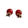 Brincos do Zodíaco Ano Novo do Cavalo, Brincos de Clipe de Cavalo de Carrossel Brilhantes com Diamantes, Versáteis de Luxo Leve, Brincos da Moda de Alto Valor Micro-Incustados para Mulheres